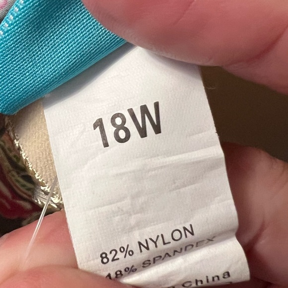 Septangle Plus Size Tankini Bathing Suite Top Size 18W - Picture 9 of 9